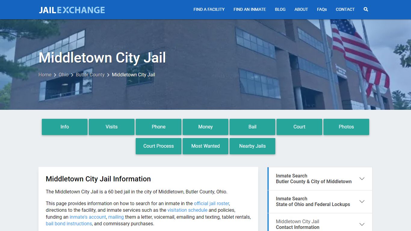 Middletown City Jail, OH Inmate Search, Information